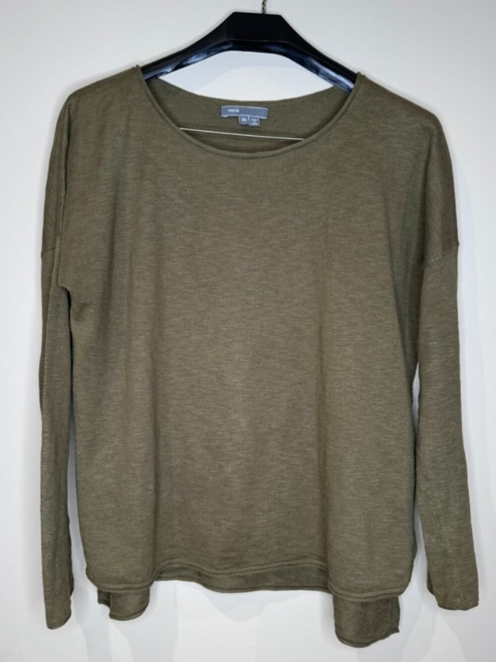 Vince | Knit Boat-Neck Sweater | Green | XS